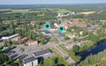 Ilmakuva Utajärven terveyskeskus ja vuodeosasto.